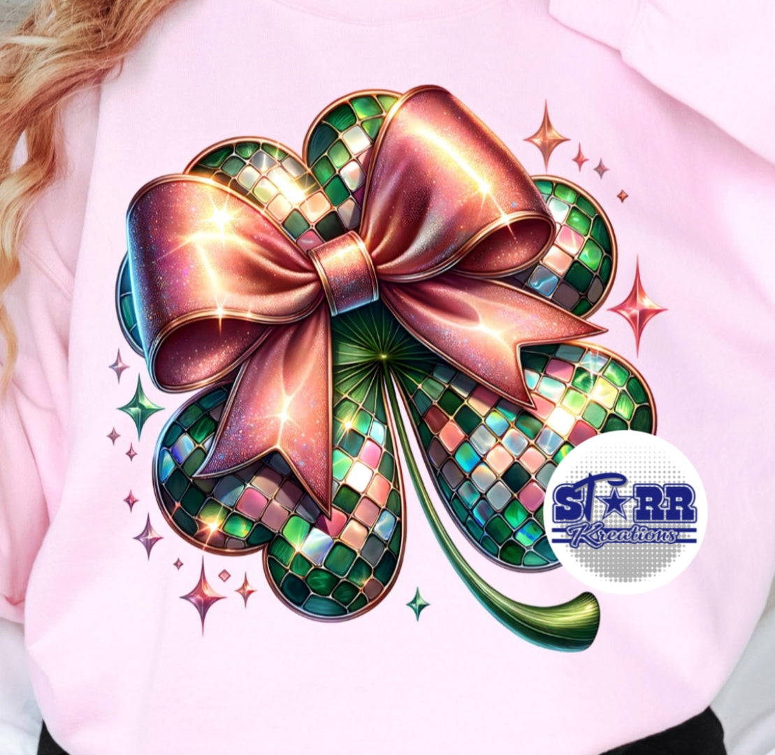 St. Patrick's Sparkling Pink Bow