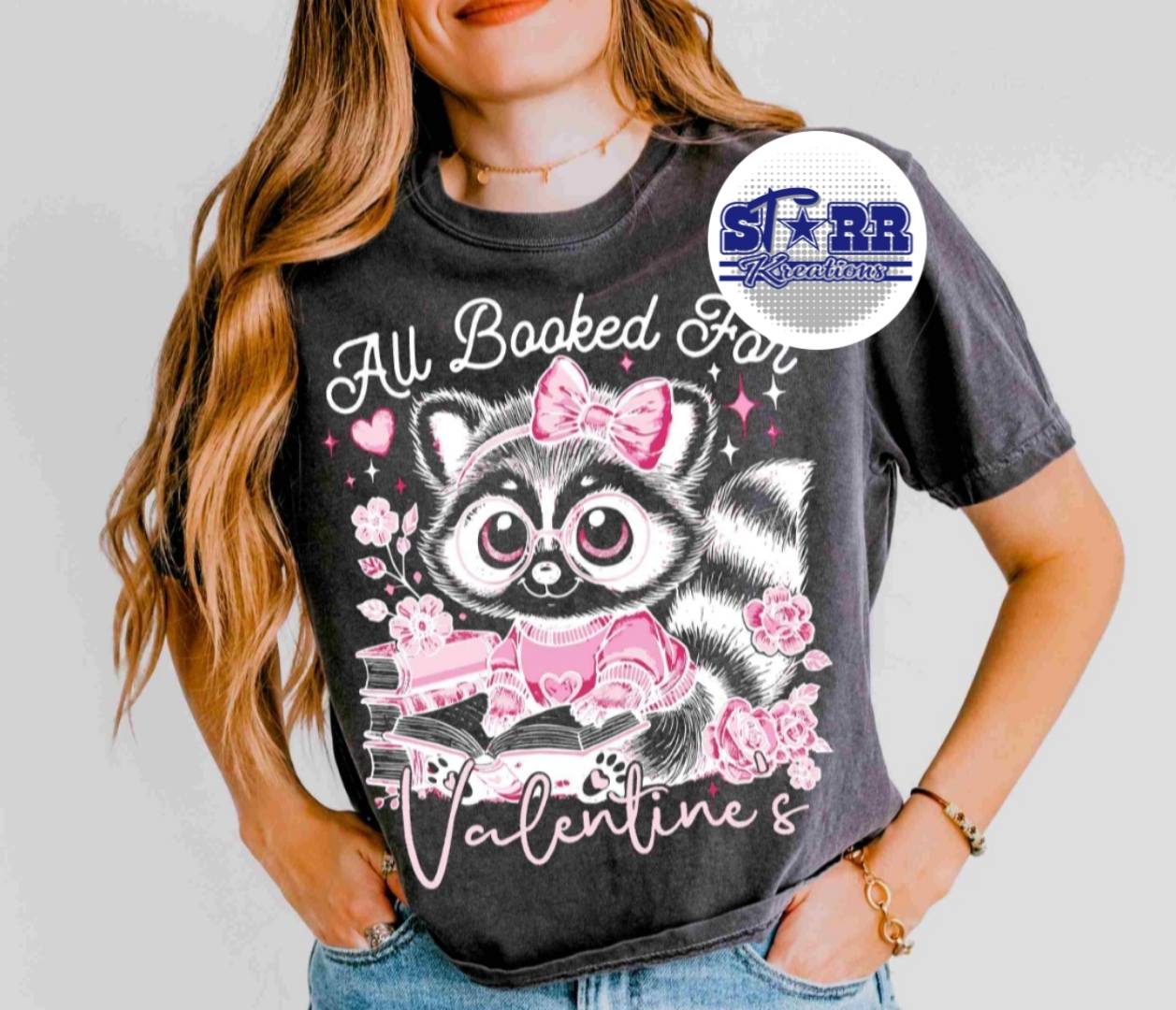 All Booked Valentine's Raccoon w/Headband